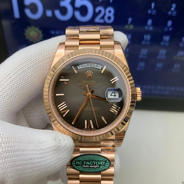 【加重版 RC製】ロレックスコピー M228235-0055 デイデイト 40mm スレートオンブレ 3255搭載 重量200g